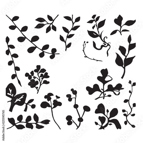 Black trees isolated png on a transparent background .
