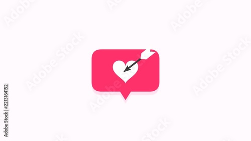 Social Media Heart Love Reaction Animation