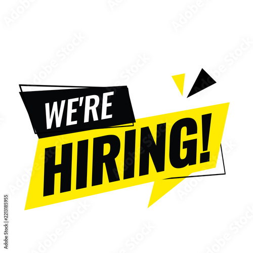 We Are Hiring, New Team Member Recruitment Message, Career Position and Employment Notice, Modern Workplace Hiring Promotion
