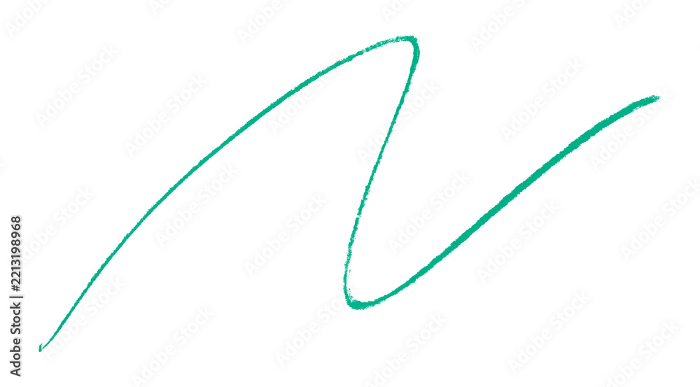 Obraz premium green pencil strokes isolated on transparent background