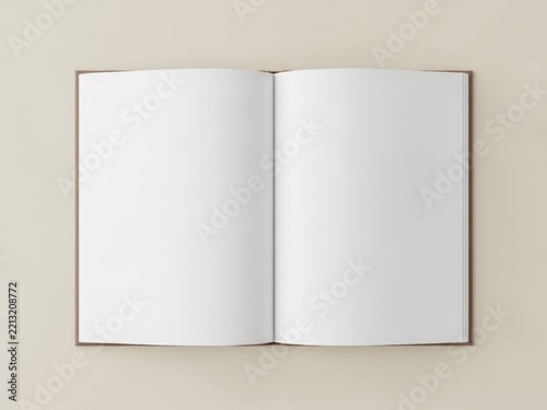 Open blank notebook with lined pages