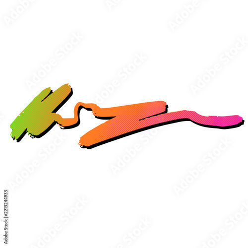90's retro vintage stripe, halftone brush stroke eighties style Ninja