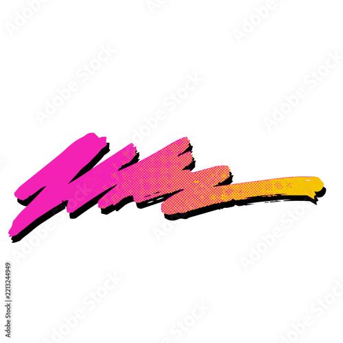 90's retro vintage stripe, halftone brush stroke eighties style Ninja