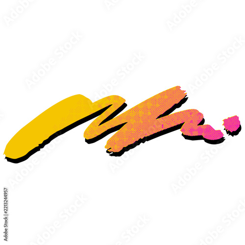 90's retro vintage stripe, halftone brush stroke eighties style Ninja