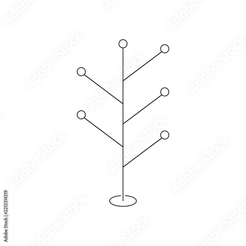 Coat Rack Stand Hanger Line Icon