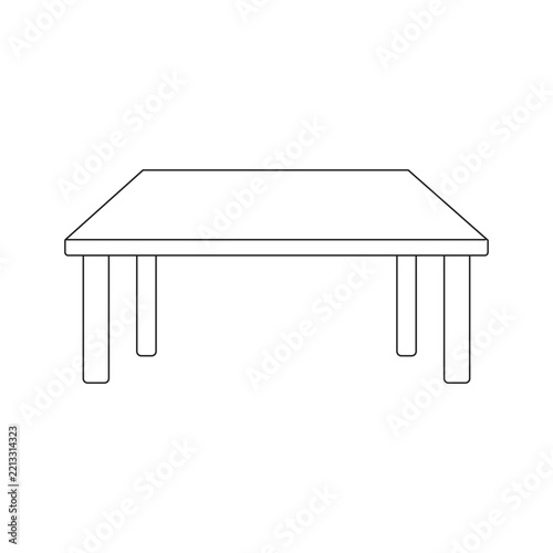 Dining Table Line Icon