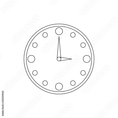 Wall Clock Line Icon