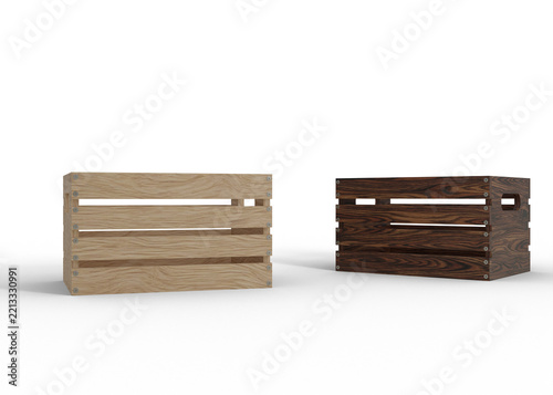 Rustic Wooden Crate Mockup for Logo Presentation