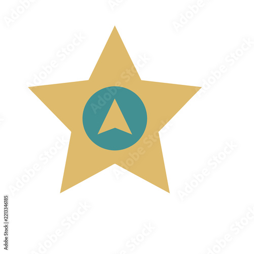 Star with navigation icon