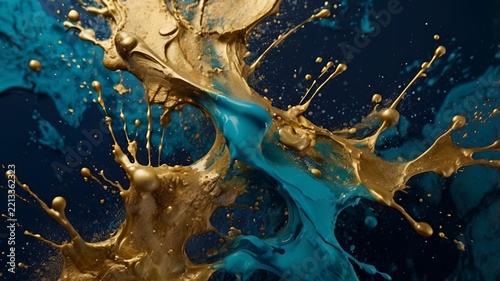 Abstract acrylic paint splash background