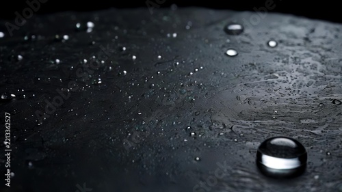 water drops on black background
