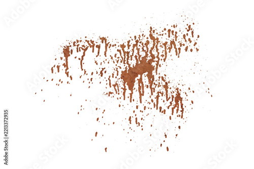 mud splash isolated transparency background.