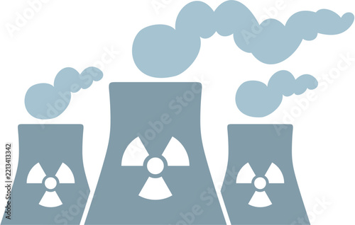 Nuclear Power Plant Cooling Towers Icon