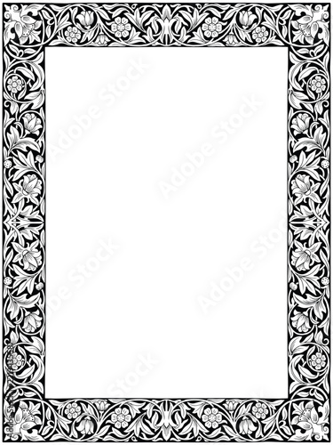 Vintage floral decorative frame