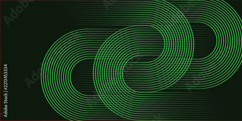 Green colour abstract gradient background with green colour geometric curve glowing lines Dynamic shapes composition design background vector illustration. Degital ,futuristic technology,Luxury.