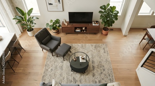 Modern Living Room with Stylish Furniture and Decor Elements