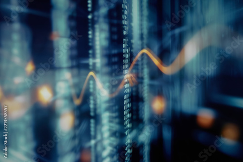 Intentionally Blurred Background of Fintech, Financial Data and Stock Market Analytics