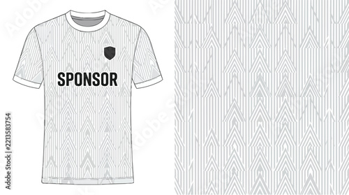 Jersey Pattern with Chevron Design in Black and Gray