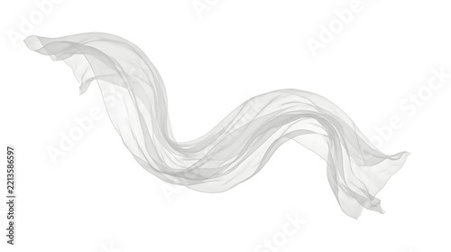 A flowing white scarf for the concept of elegance and grace.