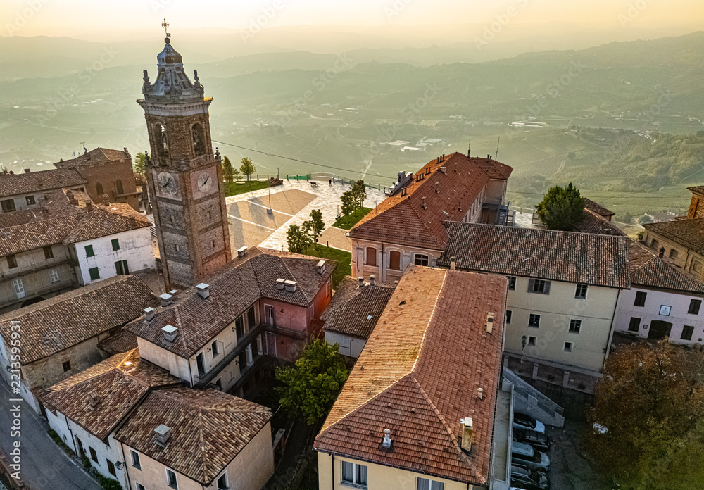 Fototapeta premium View of La Morra in the Province of Cuneo, Piedmont, Italy