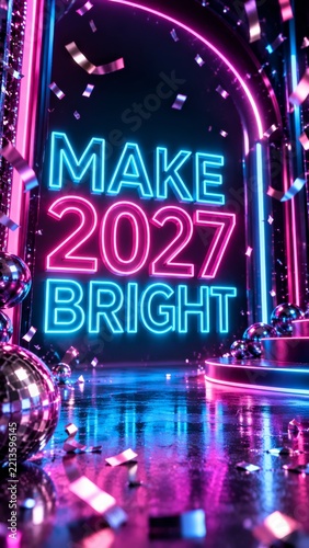 Make 2027 Bright With Colorful Lights and Shiny Decorations