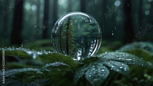 water drops on a leaf