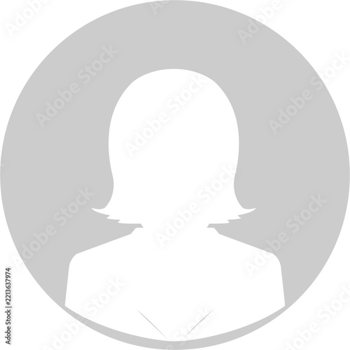 Anonymous Female User Identity Icon Badge Vector Illustration