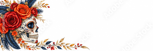 Profile calavera left banner
