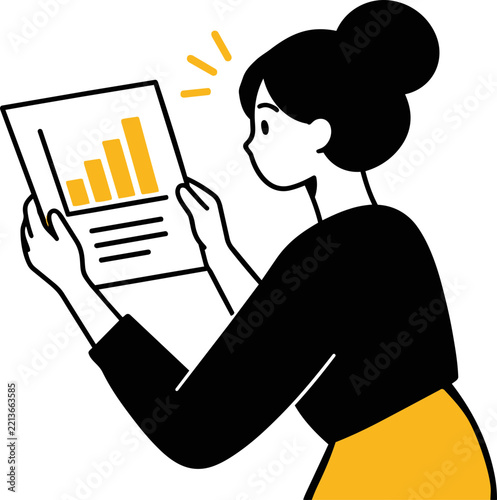 Business Report Analytics Illustration