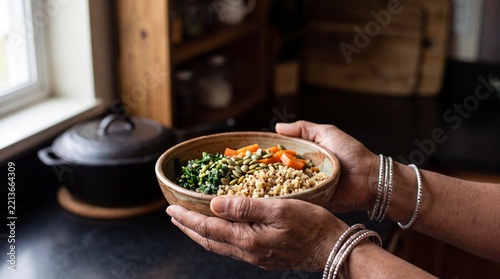 Healthy Low FODMAP Meal in Ceramic Bowl for Digestive Wellness