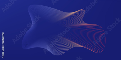 Colorful colourful music soundwave background design. Sound flyer with abstract gradient line waves