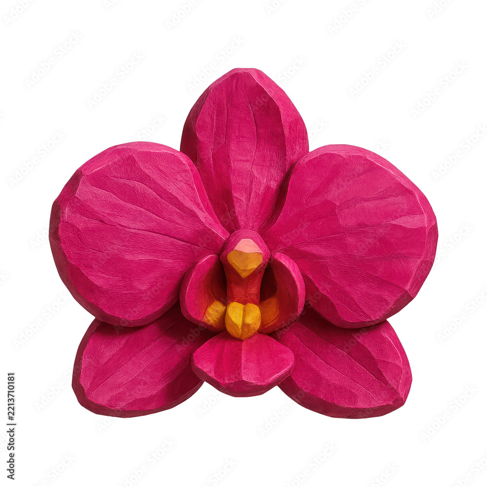 Fototapeta premium PNG Vibrant pink orchid illustration