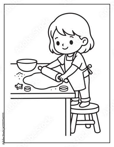 Christmas Country Kitchen Baking coloring pages, Christmas Country Kitchen Baking