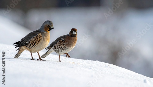 birds in snow