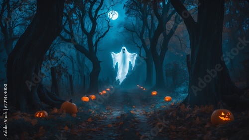 Mysterious Ghost Haunted Forest
