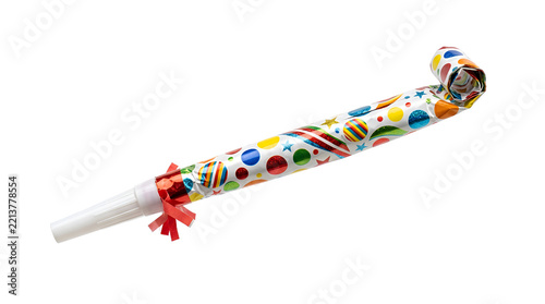 Colorful Party Blower Noisemaker with Polka Dots and Stars for Celebration and Birthday