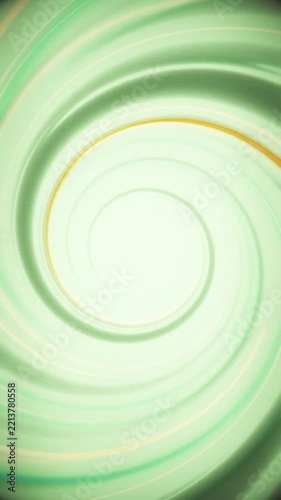 Gentle green and cream abstract spiral vortex dynamic motion graphics background for modern presentation design.