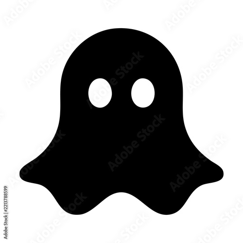 halloween ghost vector icon silhouette