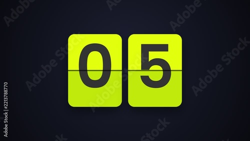 countdown Chartreuse flip clock display
