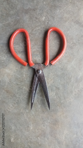 old rusty scissors