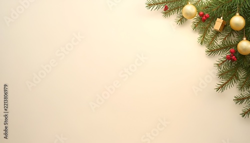 Minimal Christmas Website Banner with Copy Space