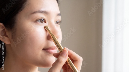 Radiant Under-Eye Brightening Cosmetic Treatment Close-Up for Luxury Skincare Advertising