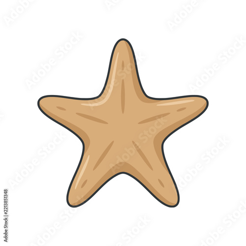 Starfish Flat Vector Icon