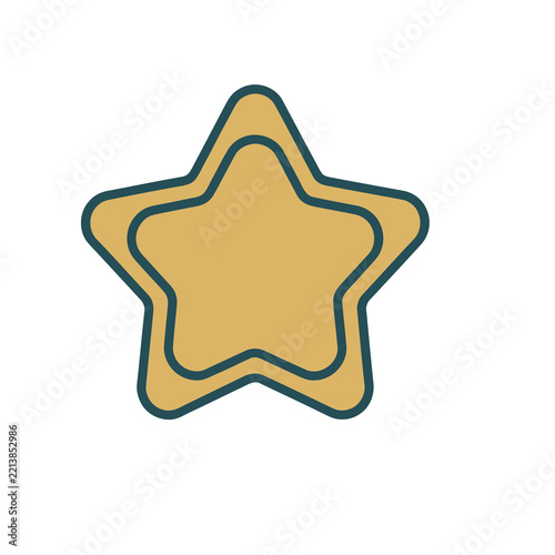 Stylized Star Shape Isolated on Transparent Background