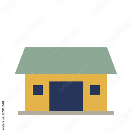 Simple flat design house illustration