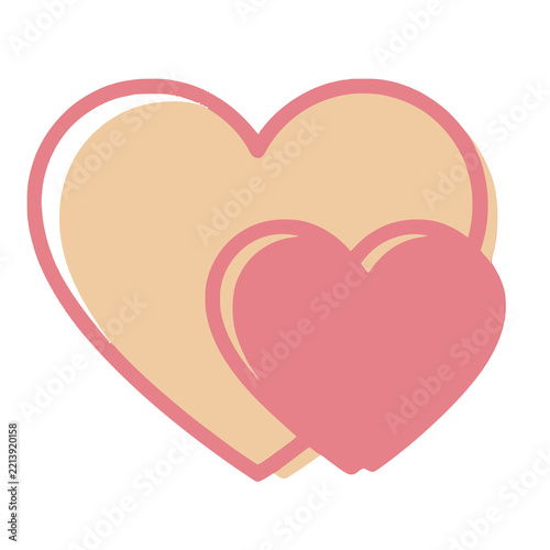Two hearts illustration