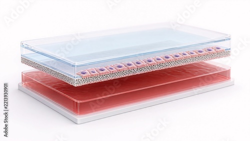 Conceptual lung barrier chip with cellular membrane
