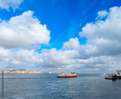 ferry Tagus River  Lisbon Portugal