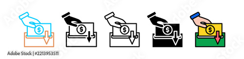 Cash Deposit multyple icon