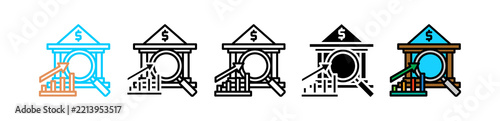 Bank Analytics multyple icon